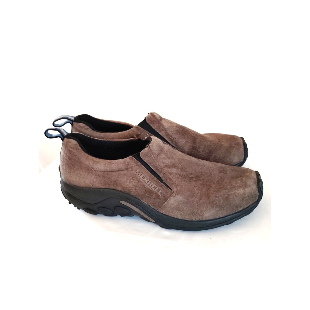 Merrell Men 12 Brown Suede Dual Density Hiking Shoe All Terrain Anti Slip Barn*